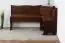 Corner bench Pine Solid wood walnut colour Junco 244 - Dimensions: 85 x 110 x 150 cm (H x W x L)