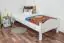 Single bed/guest bed Beech solid wood white 113, incl. Slat Grate - 80 x 200 cm (W x L)