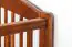 Children bed / Kid bed solid pine wood, Oak colour rustic 103, incl. slatted frame - 60 x 120 cm (W x L) 