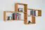 Hanging rack / Wall shelf solid pine wood Color: Alder Junco 282 - Dimensions: 76 x 166 x 20 cm (H x W x D)