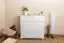 5 Drawer Chest 021, solid pine wood, white finish - H100 x W100 x D42 cm 
