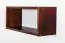 Suspended rack / Wall shelf solid pine wood, Walnut colour Junco 293 - Measurements: 25 x 60 x 20 cm (H x W x D)