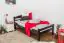 Children's bed / Youth bed "Easy Premium Line" K1/2n, solid beech wood, clearly varnished - 90 x 200 cm