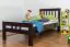 Children's bed / Youth bed "Easy Premium Line" K8, solid beech wood, clear finish - 90 x 200 cm