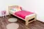 Children's bed / Teen bed solid, natural beech wood 111, including slatted frame - Measurements 90 x 200 cm