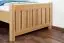 Single bed / day bed solid, natural beech wood 107, including slatted frames - Dimensions: 90 x 200 cm