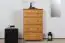 Dresser solid pine wood, Alder colours Junco 145 - Measurements 100 x 60 x 42 cm (h x w x d)