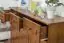 Sideboard 009, 3 doors, 3 drawers, solid pine wood, oak finish - H100 x W150 x D45 cm 
