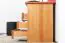 Desk Junco 189, solid pine wood, Alder colours - Measurements 75 x 110 x 55 cm (H x W x D)