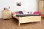 Children's bed / Youth bed 79A, solid pine wood, clearly varnished - size 140 x 200 cm