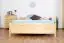 Children's bed / Youth bed 79A, solid pine wood, clearly varnished - size 140 x 200 cm