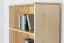 158cm Standard Bookcase Junco 51B, solid pine, clearly varnished - H158 x W80 x D42 cm