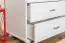 Chest of drawers solid pine wood, White Columba 06 - size 101 x 80 x 50 cm