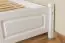 Children's bed / Youth bed 117, solid beech wood, white finish - 120 x 200 cm