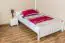 Single bed / Guest bed 117, solid beech wood, white finish - 120 x 200 cm