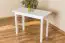 Side Table Junco 226C, solid pine wood, white finish - H75 x W50 x L100 cm