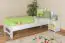 Children's bed 111, solid beech wood, white finish - 80 x 200 cm