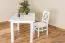 Table solid, natural pine wood Junco 240A - Dimensions 75 x 80 x 120 cm