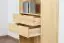 Low 120cm Standard Bookcase Junco 48B, solid pine wood, clearly varnished - H120 x W80 x D42 cm