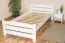 Single bed / Guest bed 118, solid beech wood, white finish - 100 x 200 cm