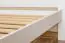 Children's bed / Youth bed 118, solid beech wood, white finish - 100 x 200 cm