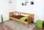 Kid/junior Bed Pine Solid wood Alder color 95, incl. slat grate - 90 x 200 cm (w x l)