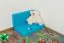 Seat cushion set of 2 for cot bunk bed / functional bed Tim - colour: blue