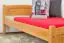 Single bed/guest bed Pine solid wood Alder color 80, incl. Slat Grate - 80 x 200 cm (W x L)