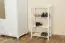 Shoe rack Junco 223, solid beech wood, white painted - size 100 x 58 x 26 cm