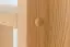 Wall shelf solid, naural pine wood Junco 281 - Dimensions 120 x 146 x 20 cm