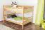 Adult bunk beds ' Easy premium line ' K16/n, head and foot part straight, solid beech wood natural - lying surface: 120 x 200 cm, divisible
