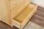 4 Drawer Chest Junco 143, solid pine wood, clearly varnished - H100 x W100 x D42 cm