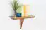 Wall shelf 020, solid pine wood, oak-coloured - size 24 x 40 x 20 cm  (H x W x D)