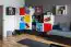 Children's room - Suspended rack / Wall shelf Marincho 91, Colour: Black - Measurements: 107 x 107 x 32 cm (h x w x d)