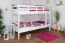 Bunk bed "Easy Premium Line" K17/n, solid beech wood white, Lying surface: 90 x 190 cm (w x l), convertible