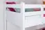 Bunk bed "Easy Premium Line" K17/n, solid beech wood white, Lying surface: 90 x 190 cm (w x l), convertible