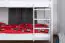 Bunk bed "Easy Premium Line" K19/n, head and foot part with holes, solid beech wood, white - 90 x 190 cm (w x l), convertible