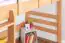Children's bed / loft bed "Easy Premium Line" K22/n, solid beech wood, natural - Lying surface: 90 x 200 cm