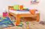 Children's bed / Kid bed solid pine wood, Alder colour 76, incl. slatted frame - 100 x 200 cm (W x L)