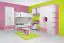 Children's room - Shelf Luis 07, Colour: Oak White / Pink - 218 x 50 x 22 cm (h x w x d)