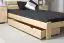 Drawer for bed- pine solid wood natural 002- Dimension 17 x 150 x 57 cm (H x W x D)