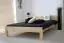 Single bed A1, solid pine wood, clearly varnished, incl. slatted frame - 140 x 200 cm