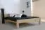 Teen bed solid, natural pine wood A1, including slatted frame  - Measurements 160 x 200 cm