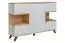 Sideboard / chest of drawers Austgulen 06, color: oak riviera / light grey - dimensions: 106 x 160 x 40 cm (H x W x D), with eight compartments