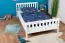 Kid/youth bed pine solid wood white painted A28, including slatted grate - Dimensions 120 x 200 cm