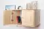 Wall cabinet solid, natural pine wood  022 - Dimensions 50 x 80 x 60 cm (H x W x D)