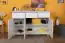 Sideboard 009, 3 doors, 3 drawer, solid pine wood, white finish - H100 x W150 x D45 cm 