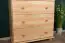 Chest of drawers 020, solid pine wood, clearly varnished, 5 drawer - H122 x W80 x D42 cm 