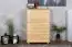 Chest of drawers 020, solid pine wood, clearly varnished, 5 drawer - H122 x W80 x D47 cm