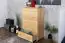 Chest of drawers 020, solid pine wood, clearly varnished, 5 drawer - H122 x W80 x D47 cm